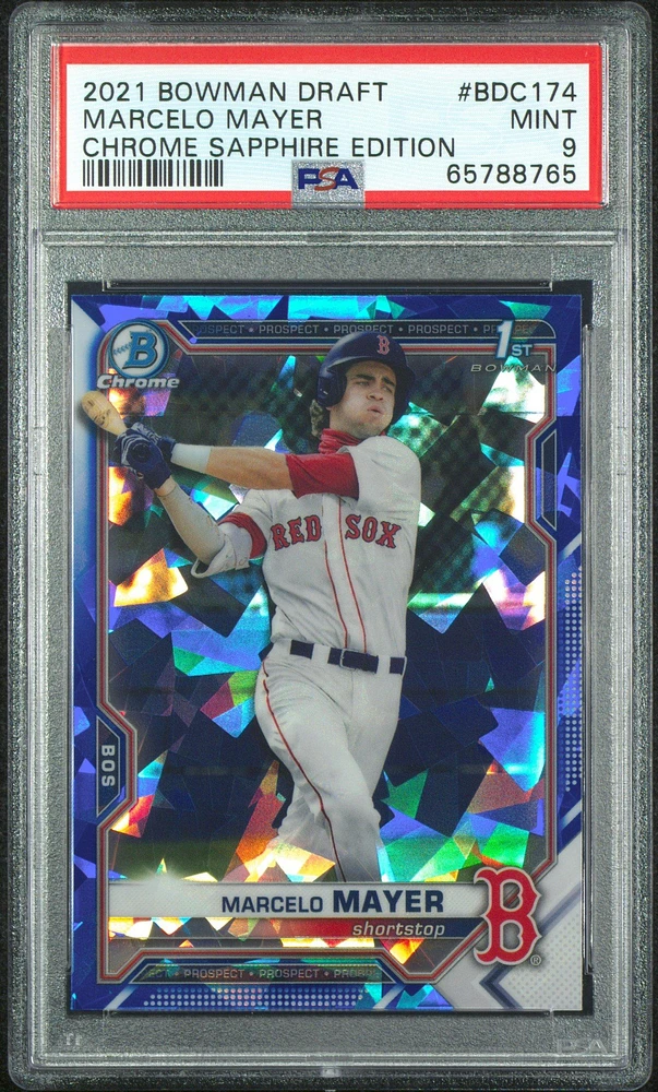 2021 Bowman Draft Chrome Sapphire Edition Bdc174 Marcelo Mayer PSA 9