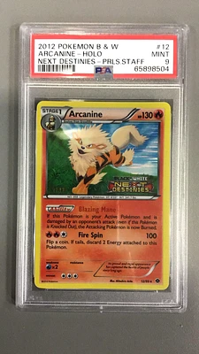 2012 Pokemon Black & White Next Destinies 12 Arcanine PSA 9