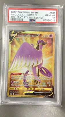 2022 Pokemon Sword & Shield Brilliant Stars 181 Fa/glrn.articuno V PSA 10