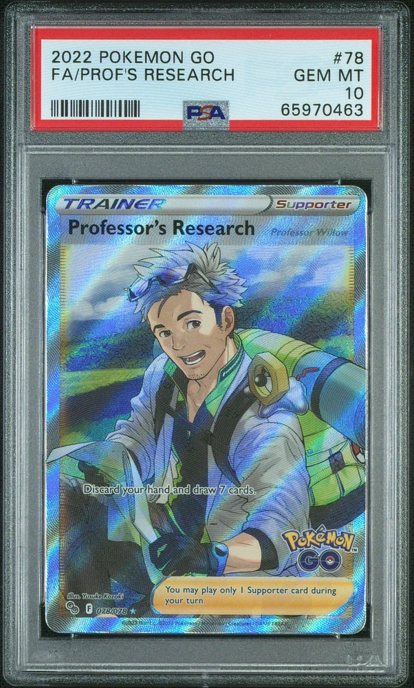 2022 Pokemon Go 078 Full Art/professor's Research PSA