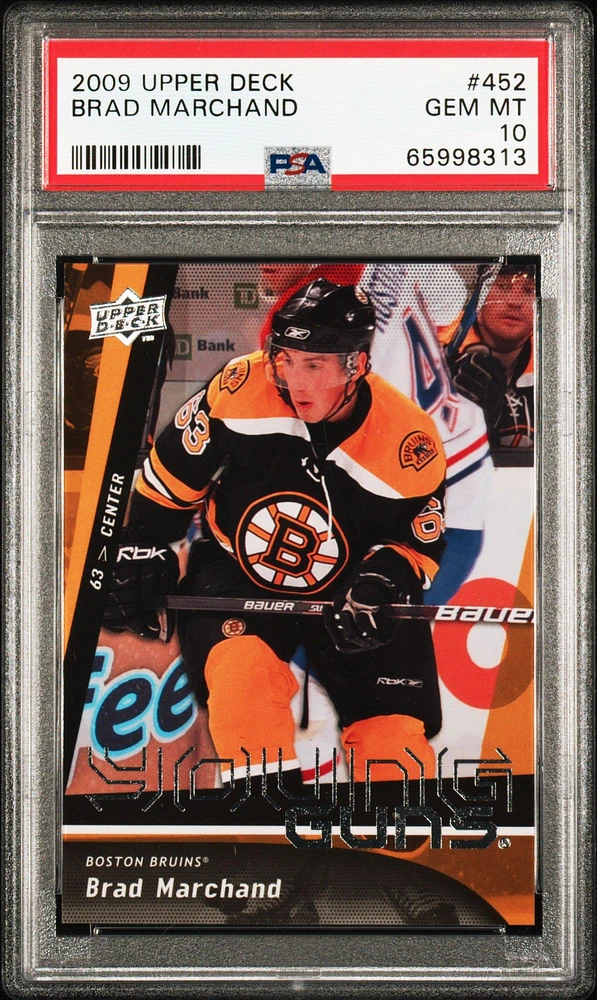 2009 Upper Deck 452 Brad Marchand PSA 10