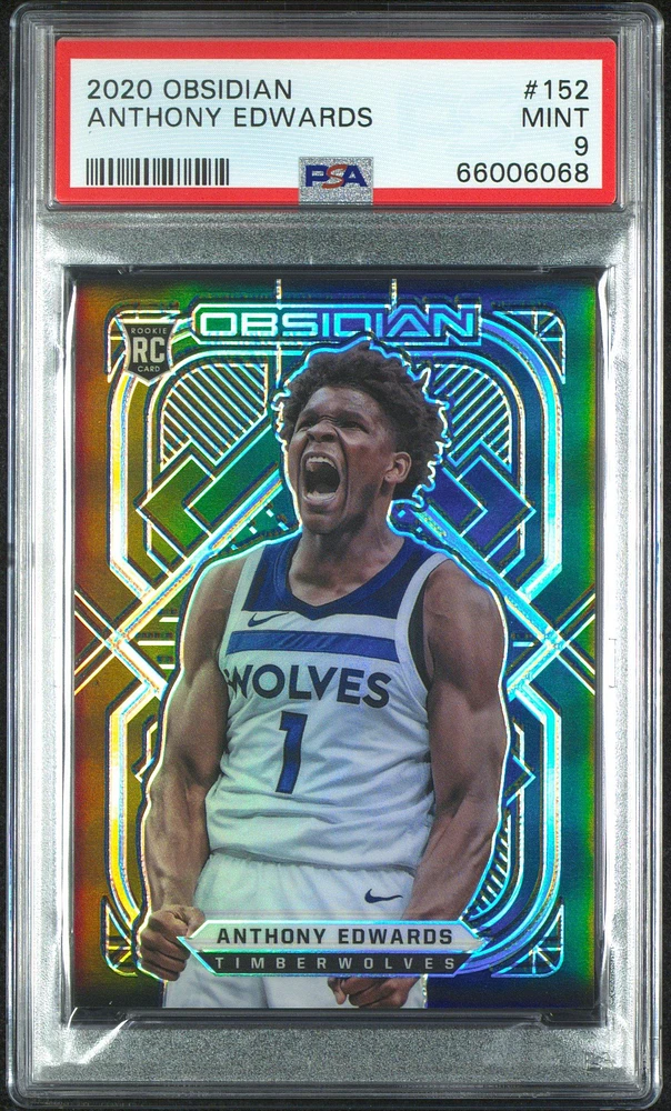 2020 Panini Obsidian 152 Anthony Edwards PSA 9