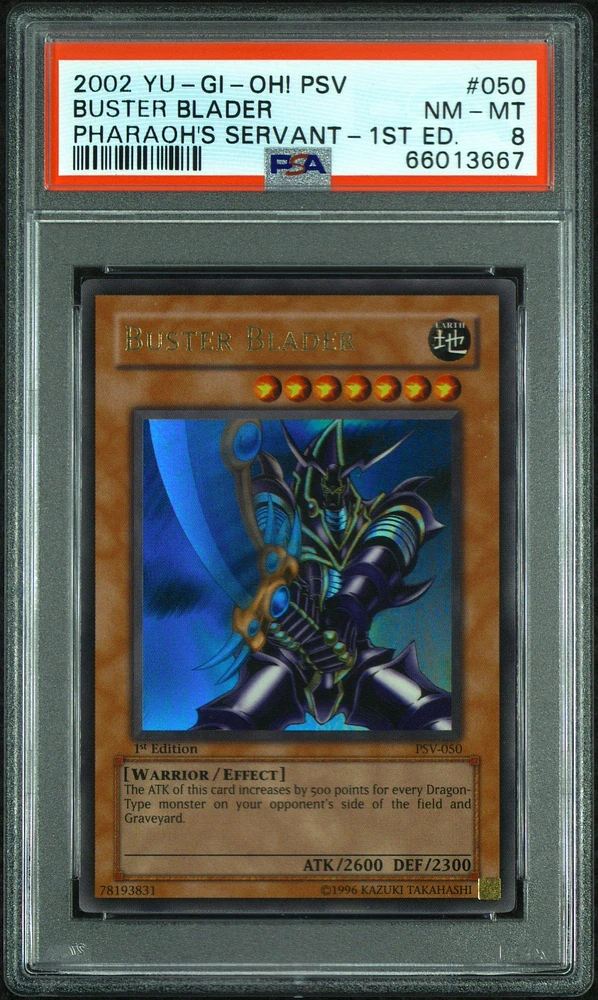 2002 Yu-gi-oh! Psv-pharaoh's Servant 050 Buster Blader PSA 8