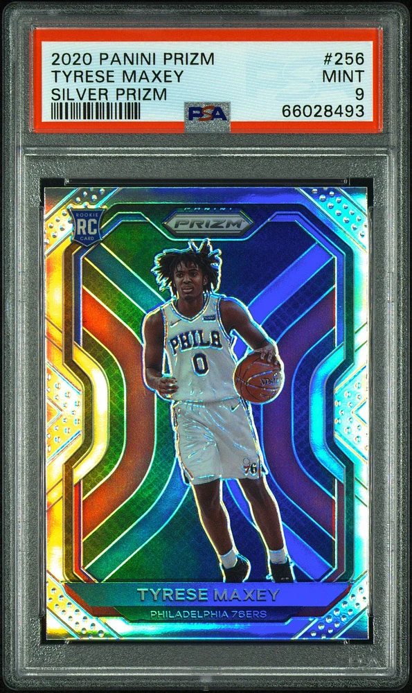 2020 Panini Prizm 256 Tyrese Maxey Silver Prizm PSA 9