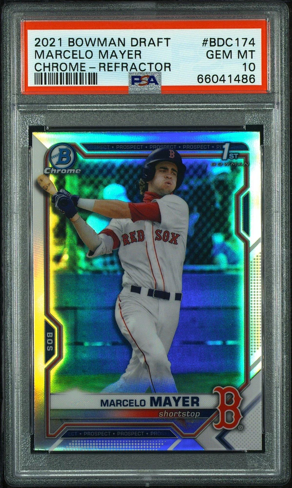 2021 Bowman Draft Bdc174 Marcelo Mayer Chrome-refractor PSA