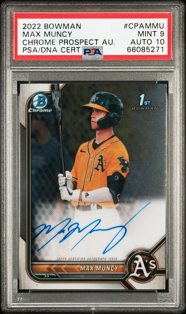 2022 Bowman Chrome Prospect Autographs Cpammu Max Muncy PSA