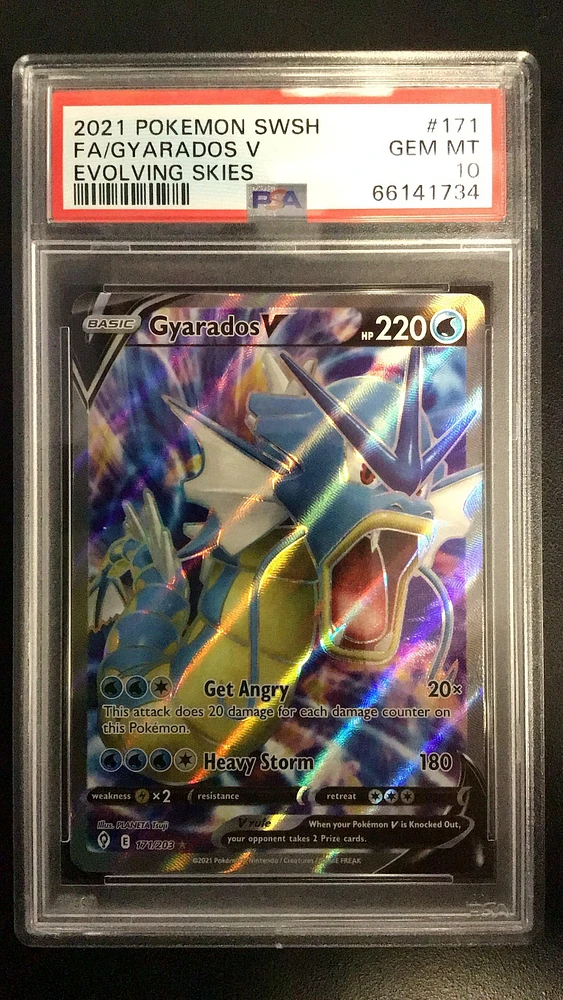 2021 Pokemon Sword & Shield Evolving Skies 171 Fa/gyarados V PSA 10