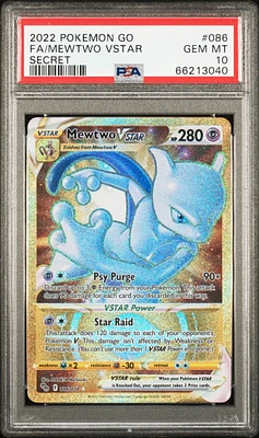 2022 Pokemon Go 086 Fa/mewtwo Vstar PSA 10