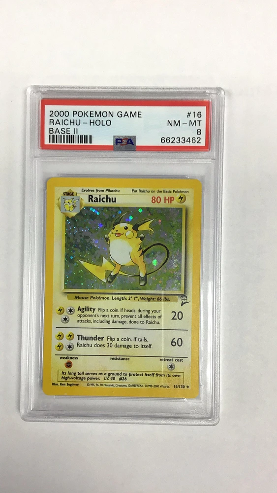 2000 Pokemon Game Base Ii 16 Raichu PSA 8