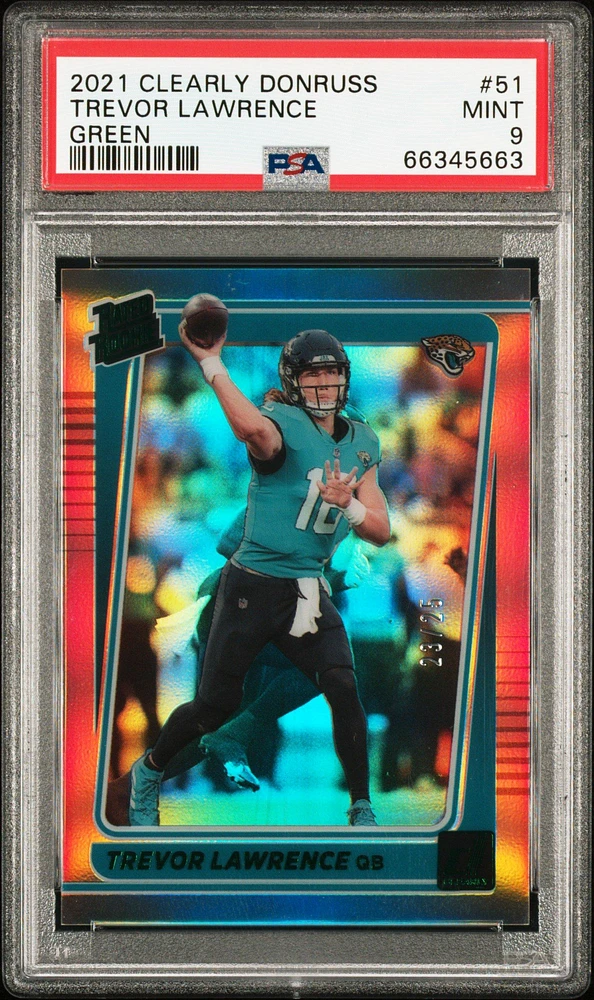 2021 Panini Clearly Donruss 51 Trevor Lawrence PSA 9