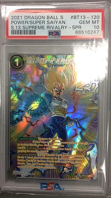 2021 Dragon Ball Super Card Game Series 13 Supreme Rivalry Bt13-120 Power/super Saiyan PSA 10