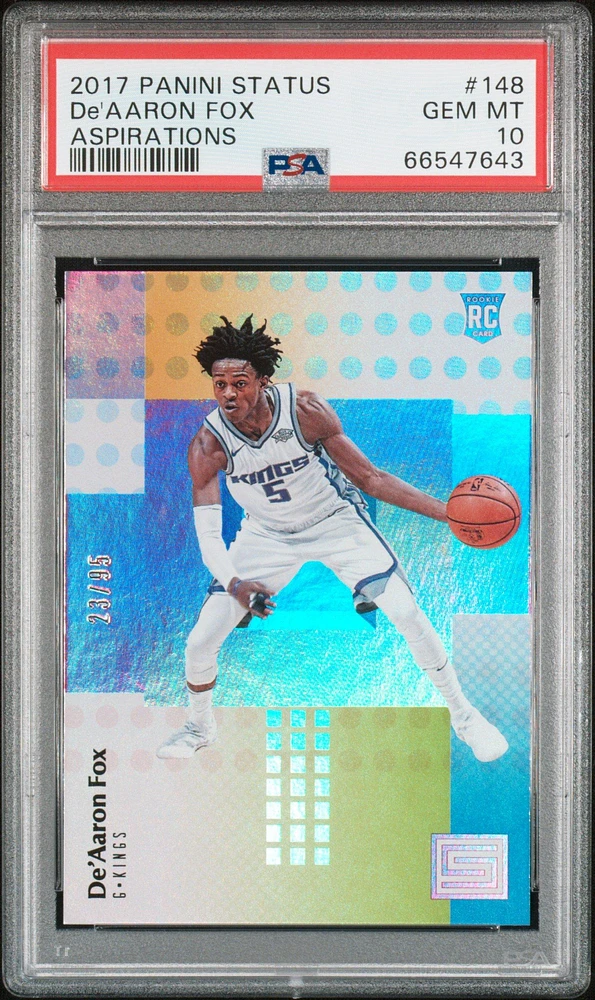 2017 Panini Status 148 De'aaron Fox Aspirations PSA 10