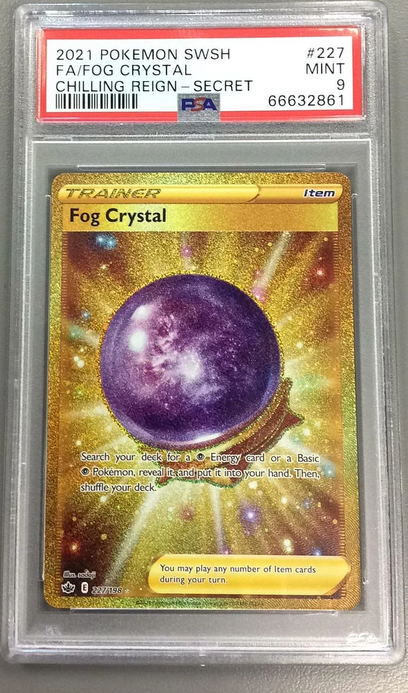 2021 Pokemon Sword & Shield Chilling Reign 227 Full Art/fog Crystal Secret PSA 9