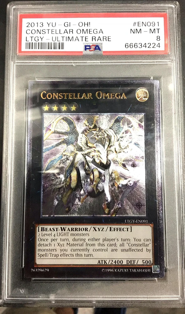 2013 Yu-gi-oh! Ltgy-lord Of The Tachyon Galaxy En091 Constellar Omega Ultimate Rare PSA 8