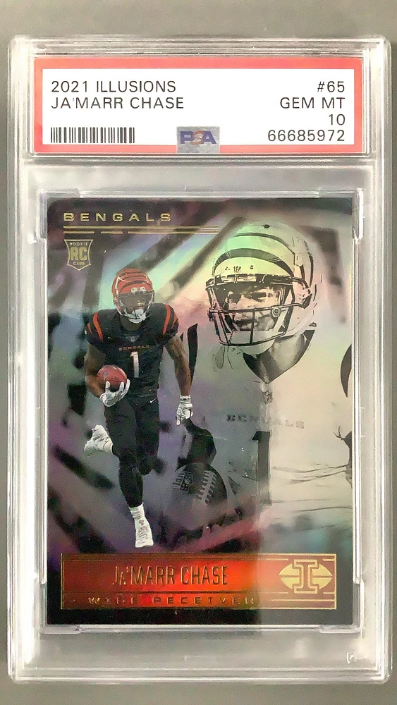 2021 Panini Illusions 65 Ja'marr Chase PSA 10