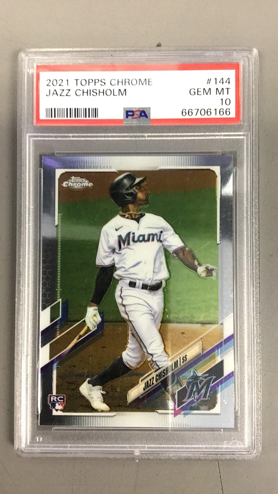 2021 Topps Chrome 144 Jazz Chisholm PSA 10
