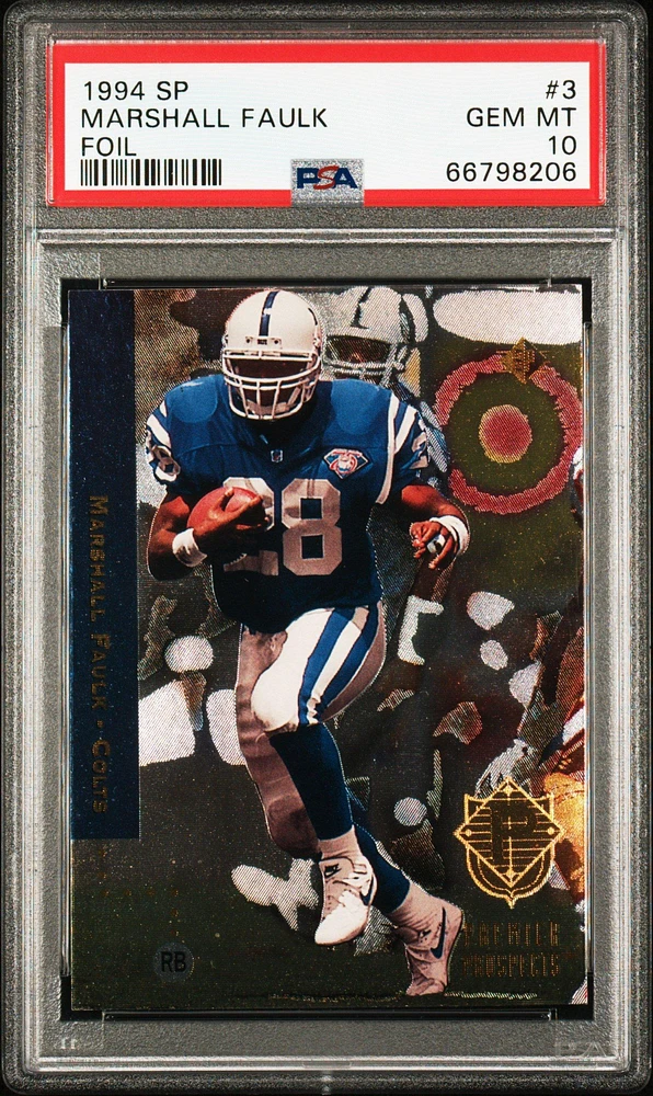 1994 Sp 3 Marshall Faulk Foil PSA 10