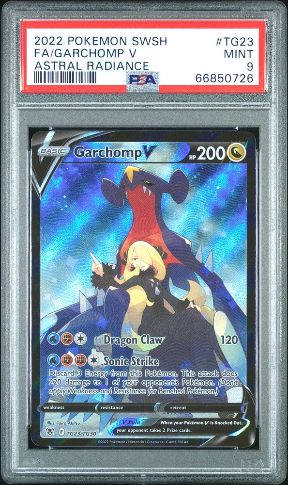 2022 Pokemon Sword & Shield Astral Radiance Tg23 Fa/garchomp V PSA