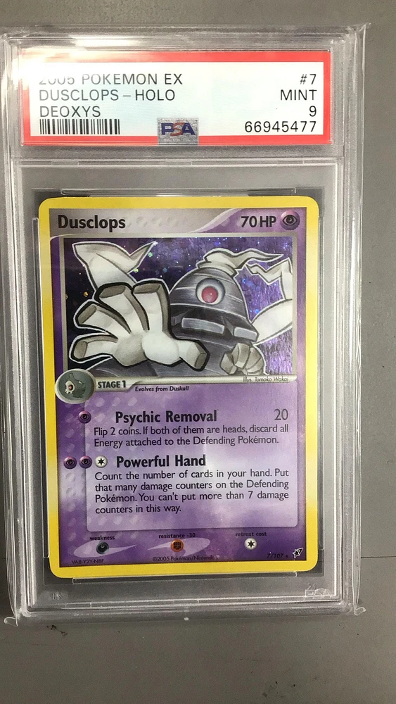2005 Pokemon Ex Deoxys 7 Dusclops-holo PSA 9