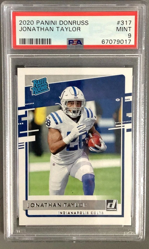 2020 Panini Donruss 317 Jonathan Taylor PSA 9