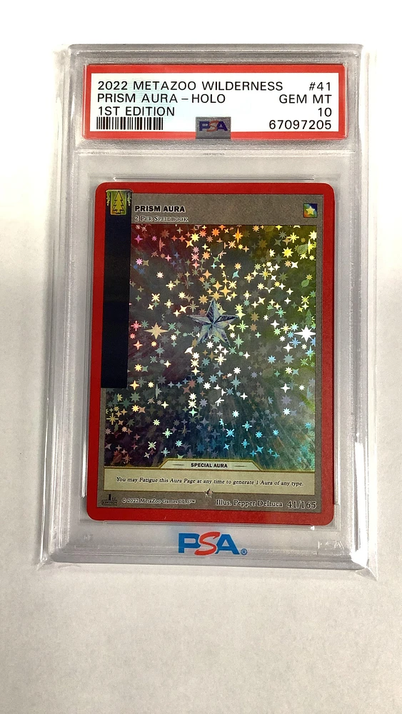 2022 Metazoo Wilderness 41 Prism Aura-holo 1st Edition PSA 10