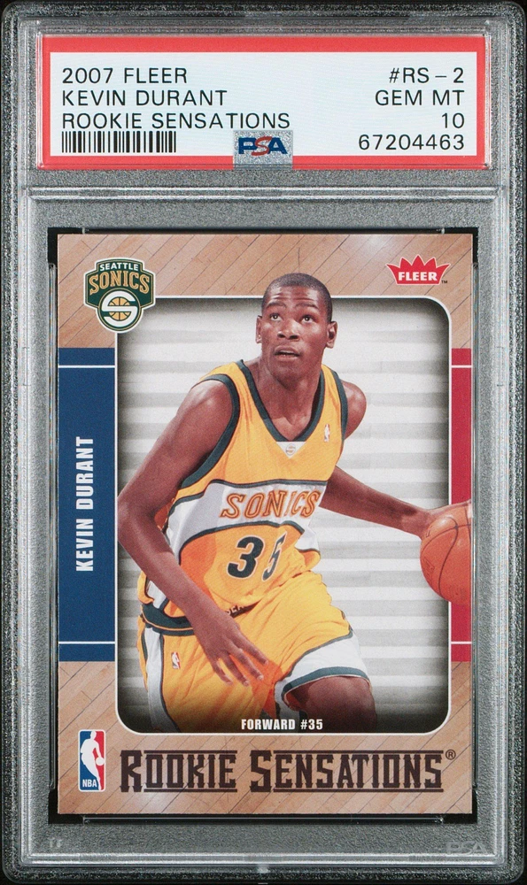 2007 Fleer Rookie Sensations Rs-2 Kevin Durant PSA 10