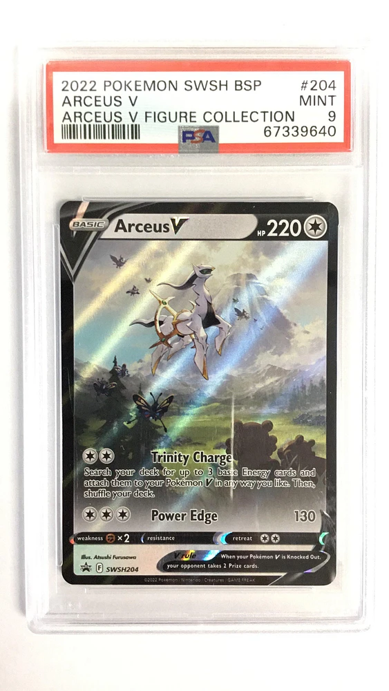2022 Pokemon Swsh Black Star Promo 204 Arceus V PSA 9