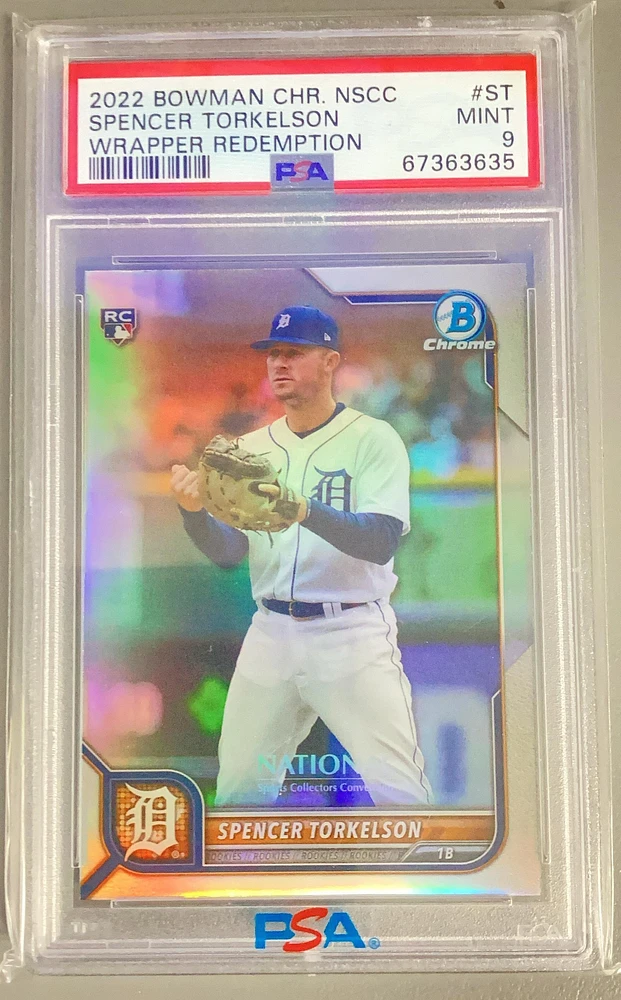 2022 Bowman Chrome Nscc Wrapper Redemption St Spencer Torkelson PSA 9