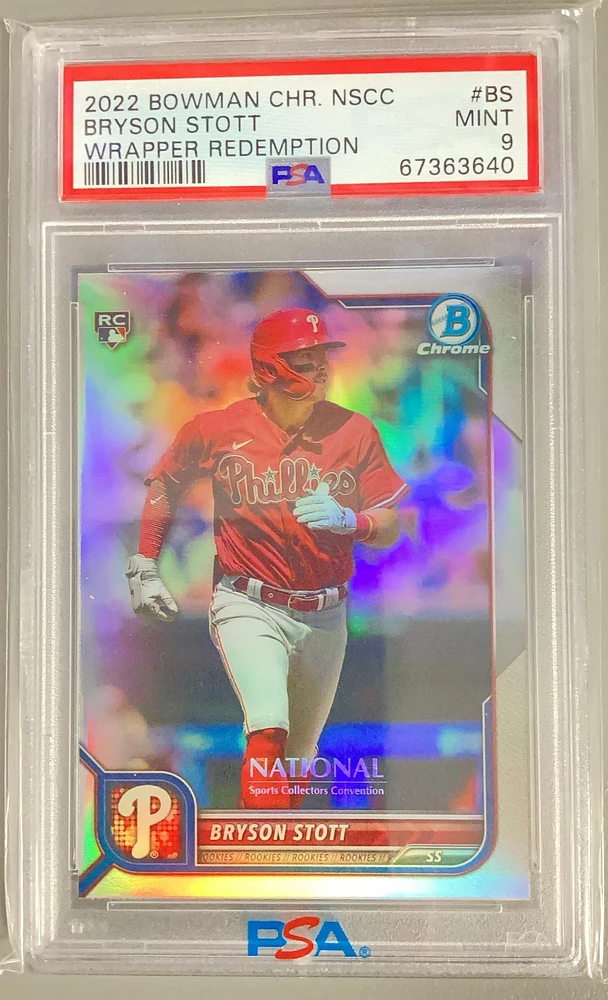 2022 Bowman Chrome Nscc Wrapper Redemption Bs Bryson Stott PSA 9
