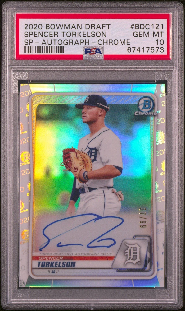 2020 Bowman Draft Bdc121 Spencer Torkelson Sp-autograph-chrome PSA 10