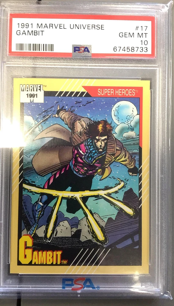 1991 Marvel Universe 17 Gambit PSA 10
