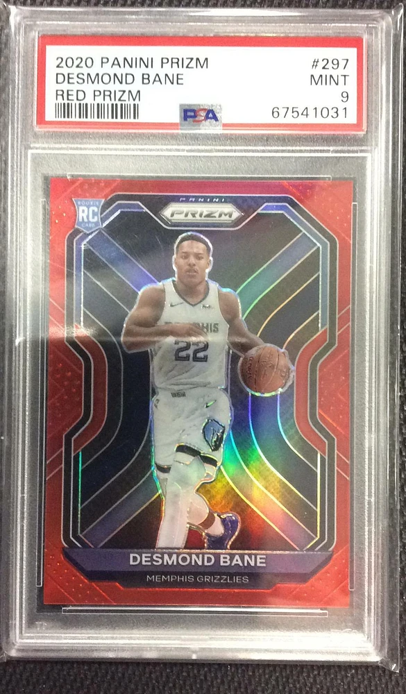 2020 Panini Prizm 297 Desmond Bane Red Prizm PSA 9