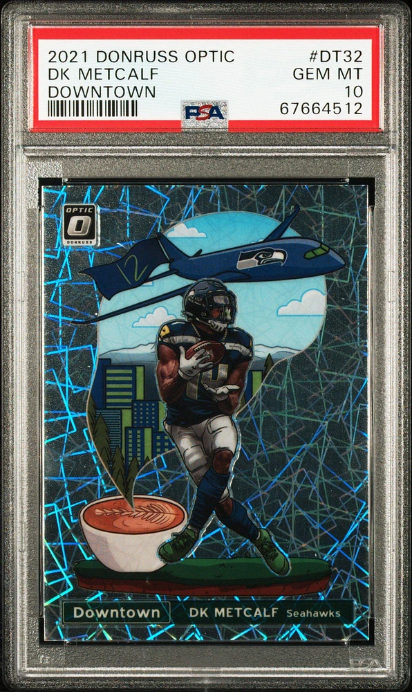 2021 Panini Donruss Optic Downtown Dt32 Dk Metcalf PSA 10