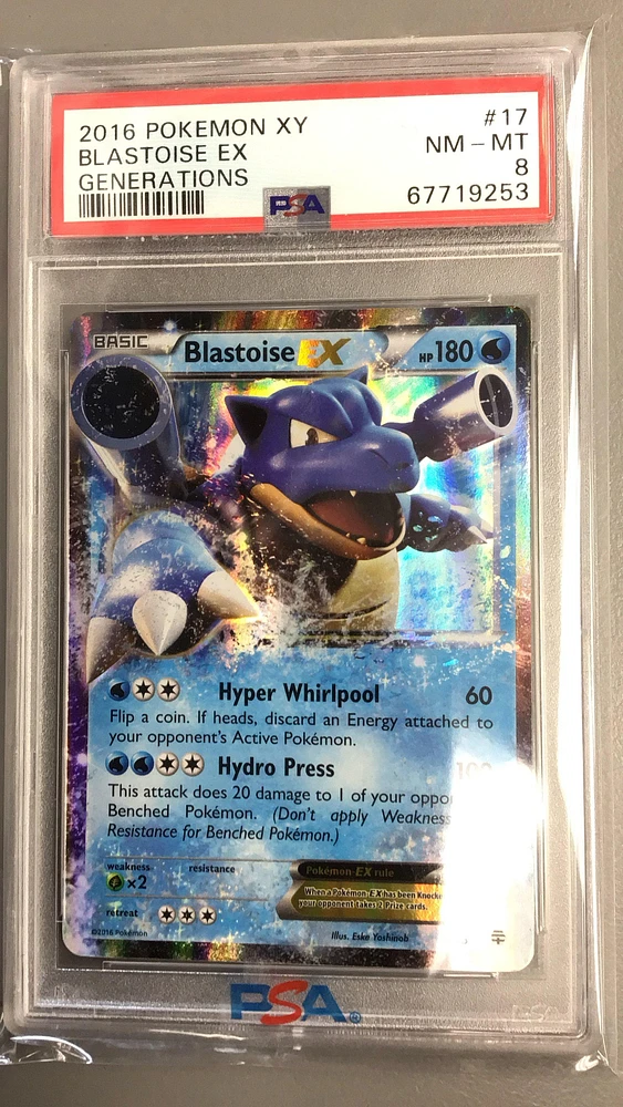 2016 Pokemon Xy Generations 17 Blastoise Ex PSA 8