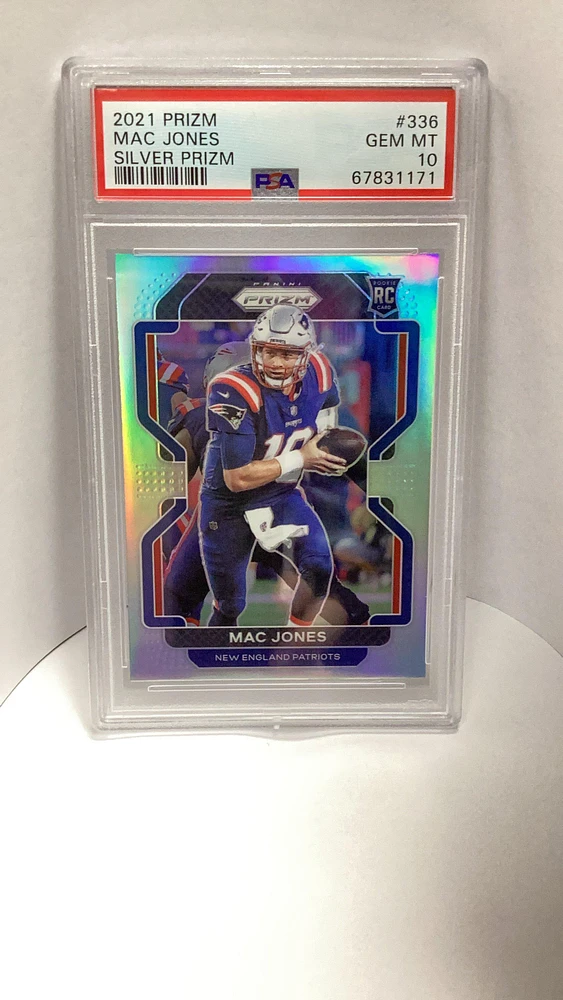 2021 Panini Prizm 336 Mac Jones Silver Prizm PSA 10