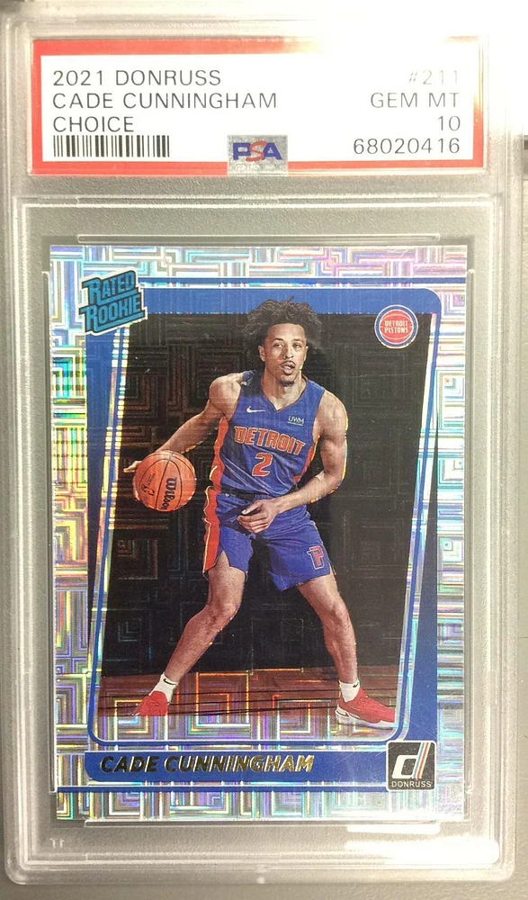 2021 Panini Donruss 211 Cade Cunningham Choice PSA 10