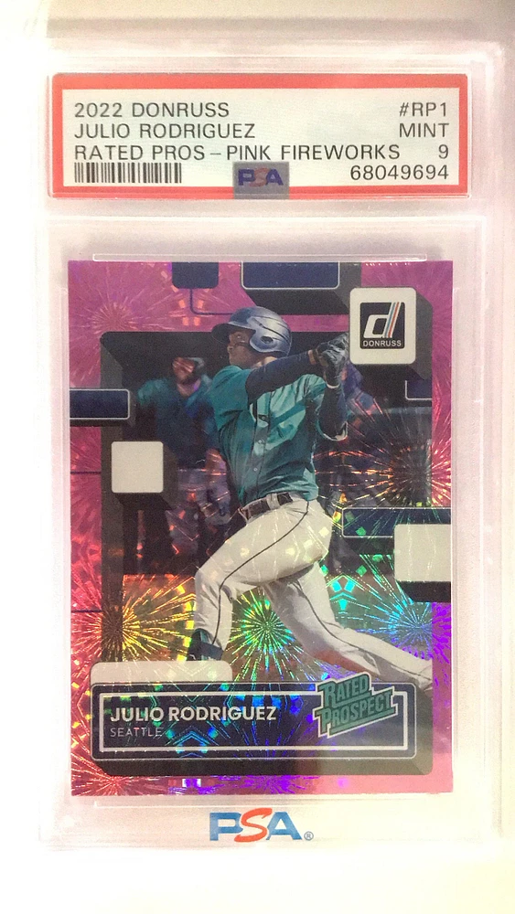 2022 Panini Donruss Rated Prospect Rp1 Julio Rodriguez PSA 9