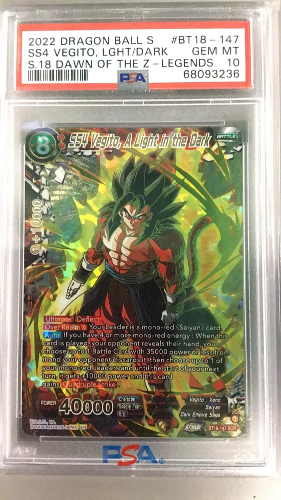 2022 Dragon Ball Super Card Game Series 18 Dawn Of The Z-legends Bt18-147 Ss4 Vegito