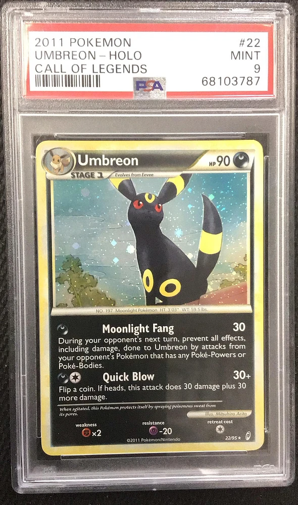 2011 Pokemon Call Of Legends 22 Umbreon-holo PSA 9