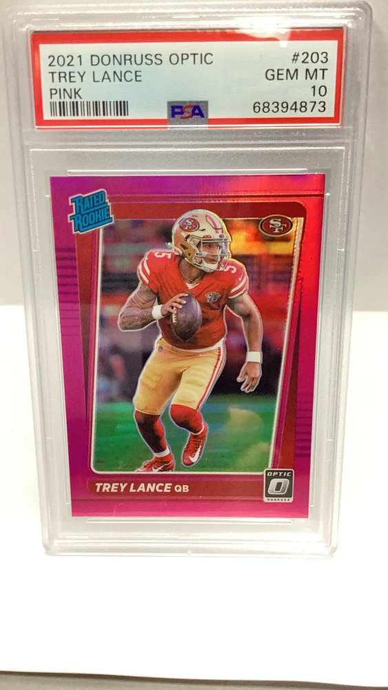 2021 Panini Donruss Optic 203 Trey Lance Pink PSA 10