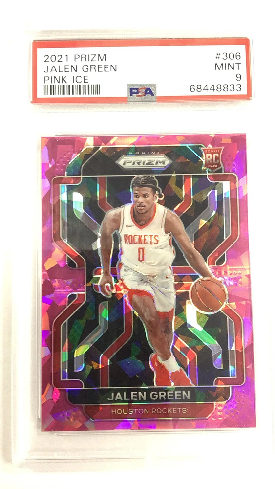 2021 Panini Prizm 306 Jalen Green Pink Ice PSA 9