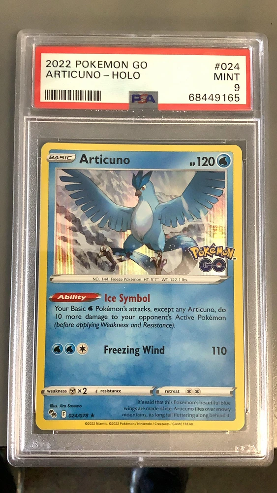 2022 Pokemon Go 024 Articuno PSA 9