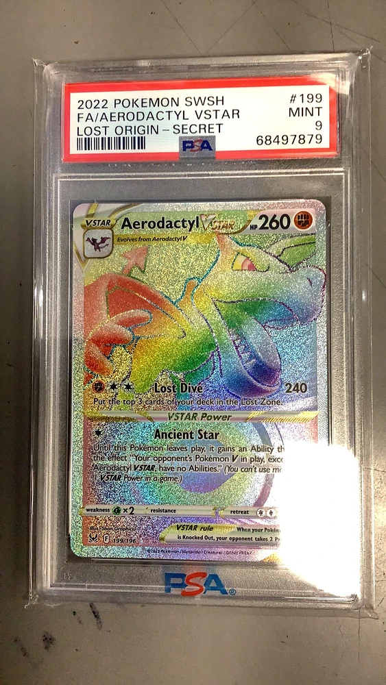 2022 Pokemon Sword & Shield Lost Origin 199 Fa/aerodactyl Vstar PSA 9