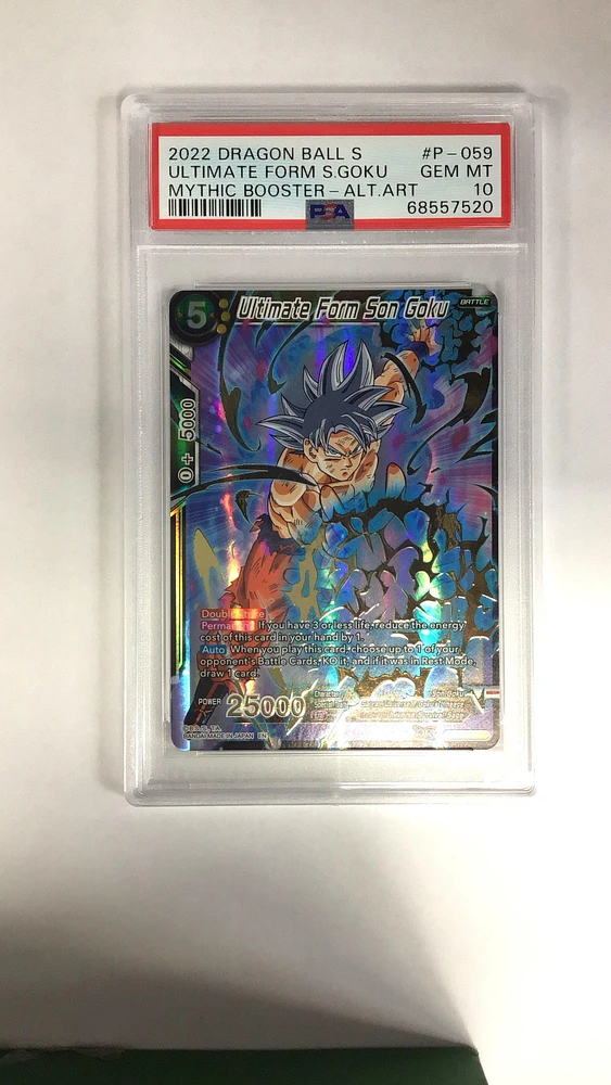 2022 Dragon Ball Super Card Game Mythic Booster P-059 Ultimate Form S.goku PSA 10