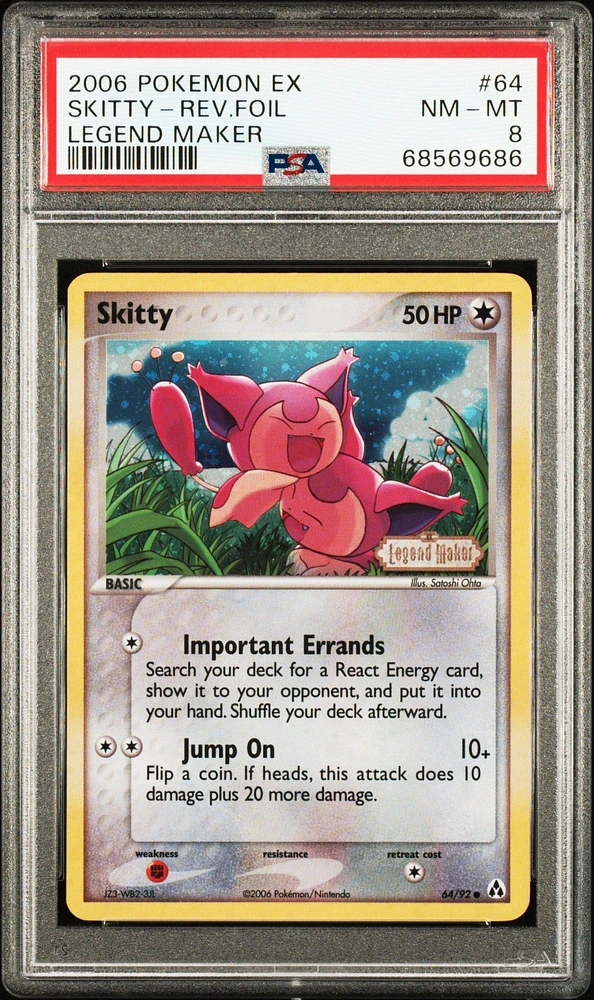 2006 Pokemon Ex Legend Maker 64 Skitty-reverse Foil PSA
