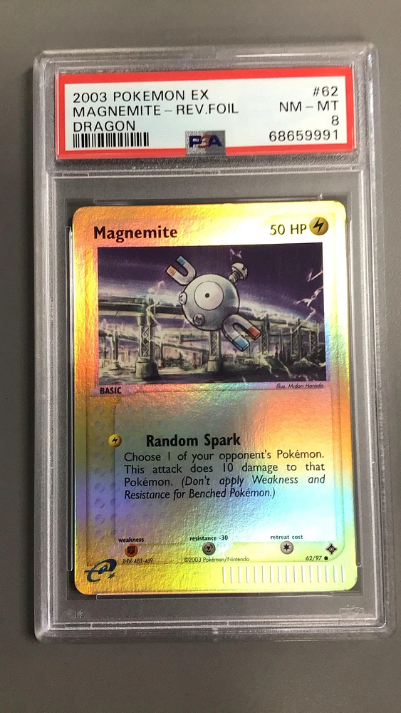 2003 Pokemon Ex Dragon Magnemite-reverse Foil PSA