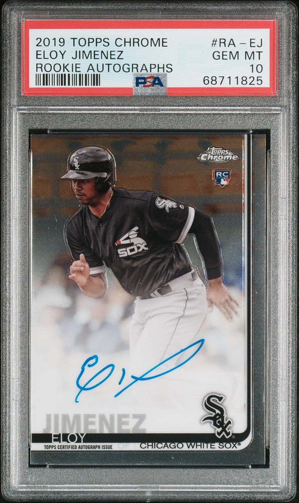2019 Topps Chrome Rookie Autographs Ra-ej Eloy Jimenez PSA 10