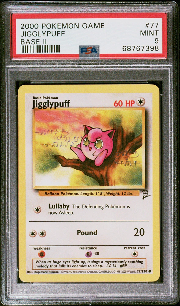 2000 Pokemon Game Base Ii 77 Jigglypuff PSA 9