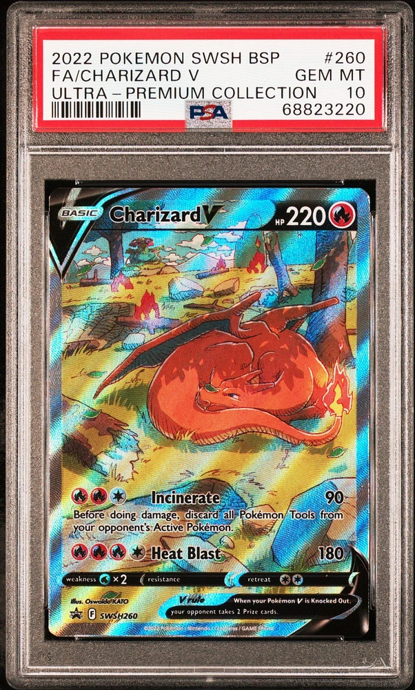 2022 Pokemon Swsh Black Star Promo 260 Fa/charizard V PSA