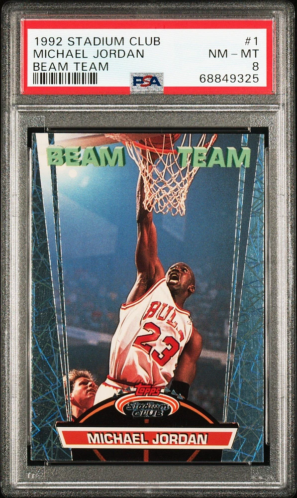 1992 Stadium Club Beam Team 1 Michael Jordan PSA 8
